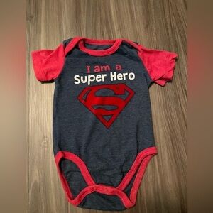 DC Comics Superhero Bodysuit - Red and Blue size 3/6M